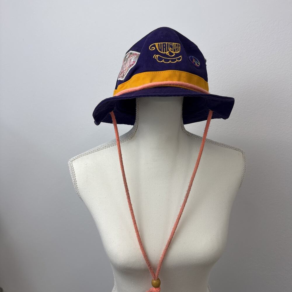 Vintage Val Surf Purple Bucket Hat Retro California Surf Skate Sun Sand Beach